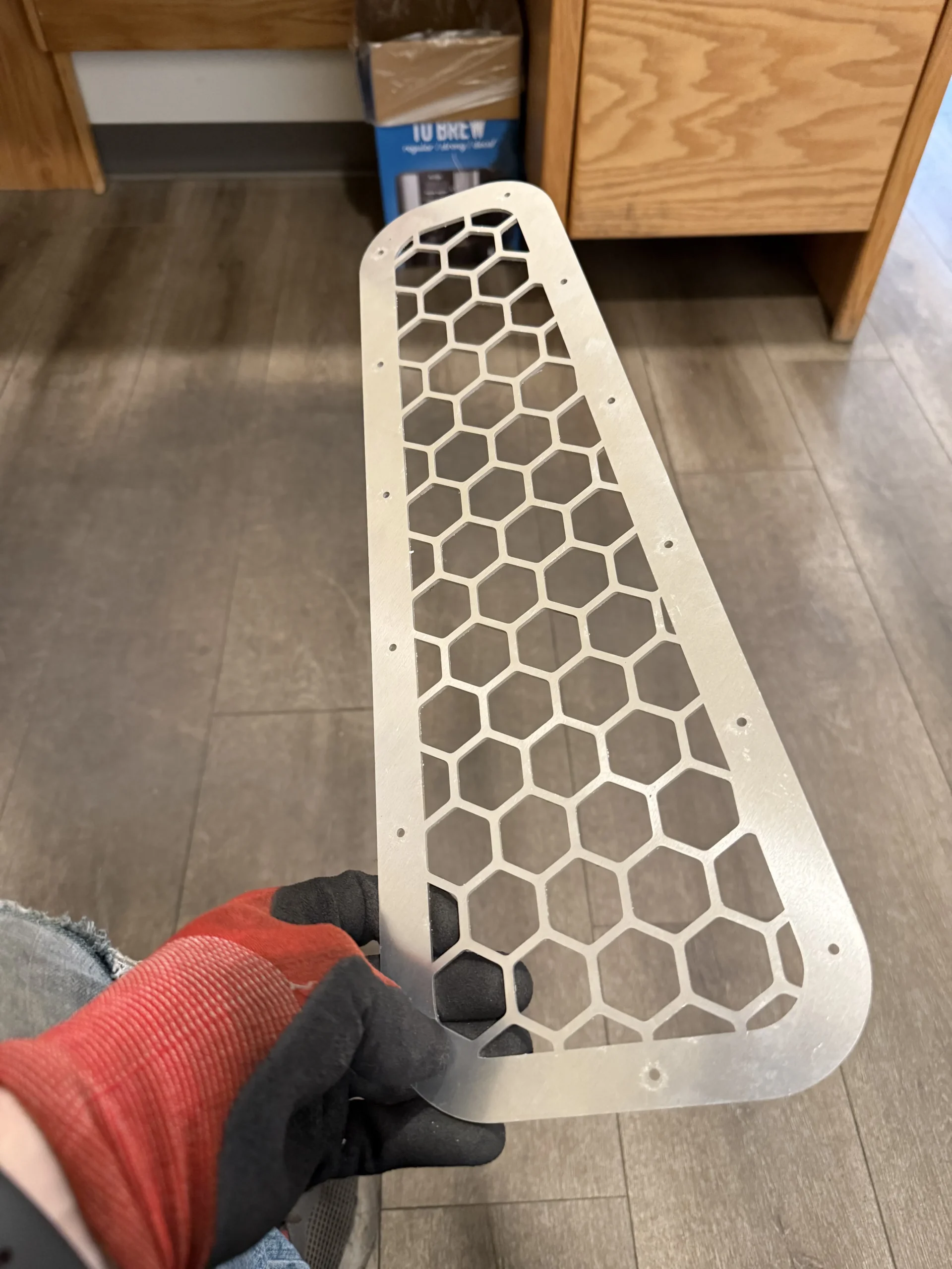 Industrial laser cutting machine in operation